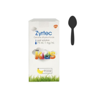 Zyrtec Allergy Syrup 75ml – Cetirizine Antihistamine for Kids & Adults | Relief from Sneezing, Runny Nose & Itchy Eyes