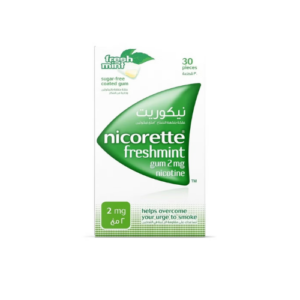 Nicorette Nicotine Gum 2mg 30S – Smoking Cessation Aid Chewing Gum | Helps Reduce Nicotine Cravings & Supports Quit Smoking Program