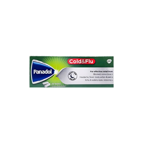 Panadol Cold & Flu Tablets 24s – Fast Relief for Fever, Headache, Blocked Nose & Sore Throat