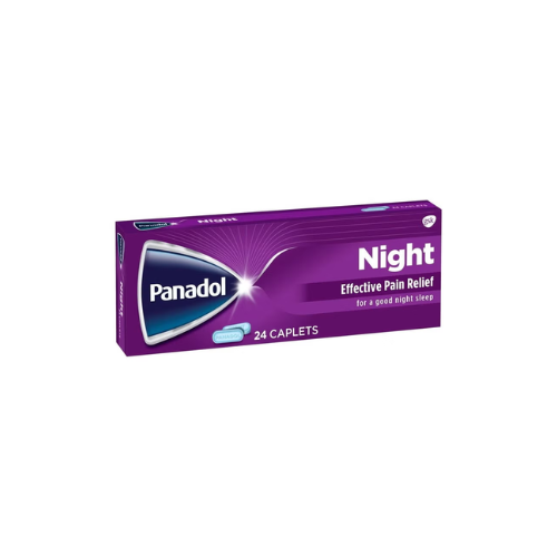 Panadol Night Tablets 24s – Nighttime Cold & Flu Relief for Pain, Fever & Congestion | Helps Restful Sleep