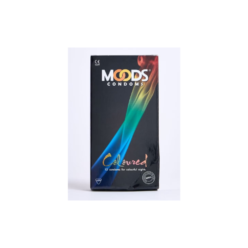 Moods Coloured Condoms 12 Pack – Assorted Flavoured Protection for Safe & Pleasurable Experience
