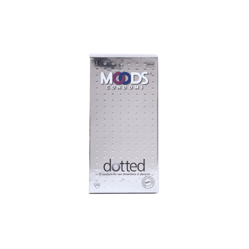 Moods Dotted Condoms 12 Pack – Textured Latex for Extra Stimulation and Safe Pleasure
