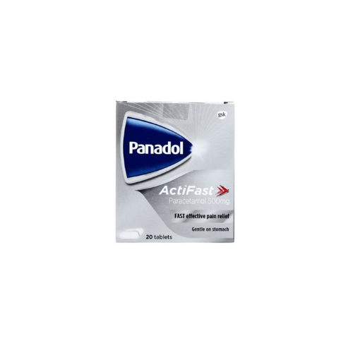 Panadol ActiFast Tablets 20s – Fast Absorbing Pain Relief for Headache, Toothache, Fever & Body Aches