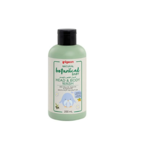Natural Botanical Baby Head & Body Wash 200ml – Gentle 2-in-1 Cleansing Wash for Babies, Mild Tear-Free Formula for Hair & Skin, Soothes & Hydrates Sensitive Skin with Natural Botanical Ingredients, Daily Baby Care Shower Gel