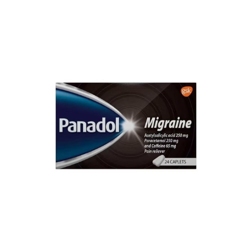 Panadol Migraine Tablets 24s – Fast Relief for Migraine, Severe Headache & Pain | Effective Analgesic for Headache Relief 24 Count