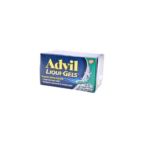 Advil 200mg Liqui-Gels 32s – Fast Acting Ibuprofen Pain Relief for Headache, Muscle Pain, Back Pain, Toothache & Fever | Rapid Absorption Softgels 32 Count