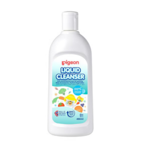 Pigeon Liquid Cleanser 450ml – Gentle Baby Bottle & Feeding Accessories Cleaner, Effective Milk Residue & Odor Removal, Safe Rinse-Off Formula for Hygienic Baby Care, Concentrated Daily Cleaning Solution