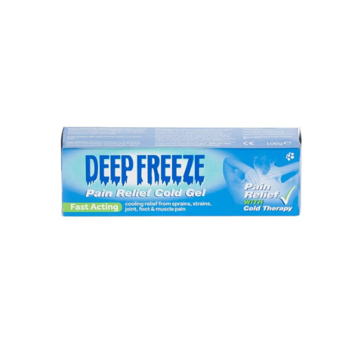 Deep Freeze Cold Gel 100g – Fast Cooling Relief for Muscle Pain, Joint Pain, Sprains & Inflammation | Sports Injury Recovery Gel 100g Tube
