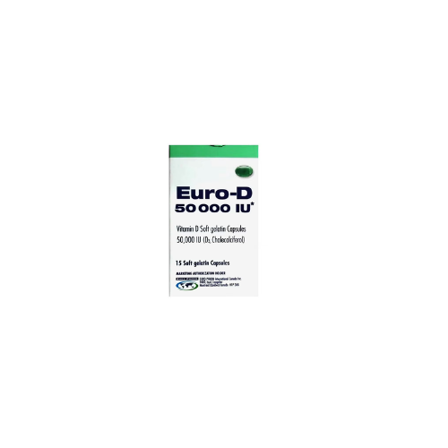 Euro D3 50,000 IU Softgels – High-Potency Vitamin D Supplement for Bone, Immune & Overall Health