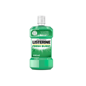 Listerine Fresh Burst Mouthwash – Antibacterial Oral Rinse for 24HR Fresh Breath, Plaque & Germ Protection