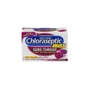 Chloraseptic Max Strength Sore Throat Lozenges, Wild Berries, 15 Count