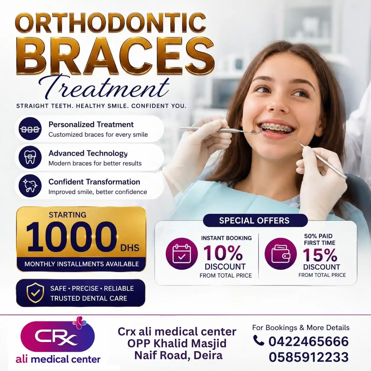 Orthodontic braces package Dubai